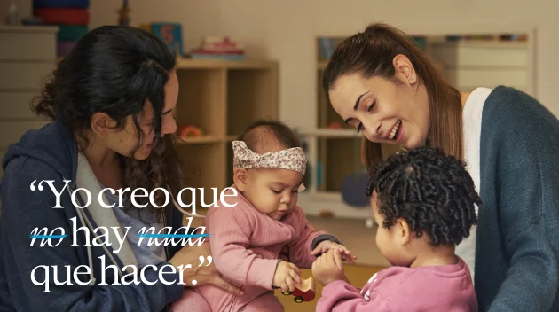 Texto: Yo creo que no hay nada que hacer, con 'no' y 'nada' tachados.
