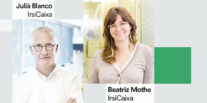 Julià Blanco (IrsiCaixa) y Beatriz Mothe (IrsiCaixa)