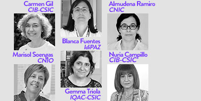 Carmen Gil (CIB-CSIC) & Blanca Fuentes (IdiPAZ) & Almudena Ramiro (CNIC) & Marisol Soengas (CNIO) & Genma Triola (IQAC-CSIC) & Nuria Campillo (CIB-CSIC)